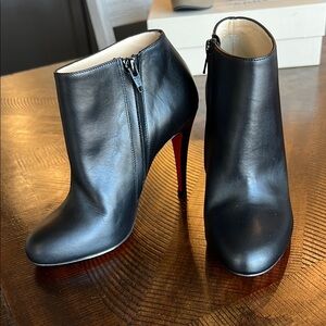 Black Leather Ankle Boots